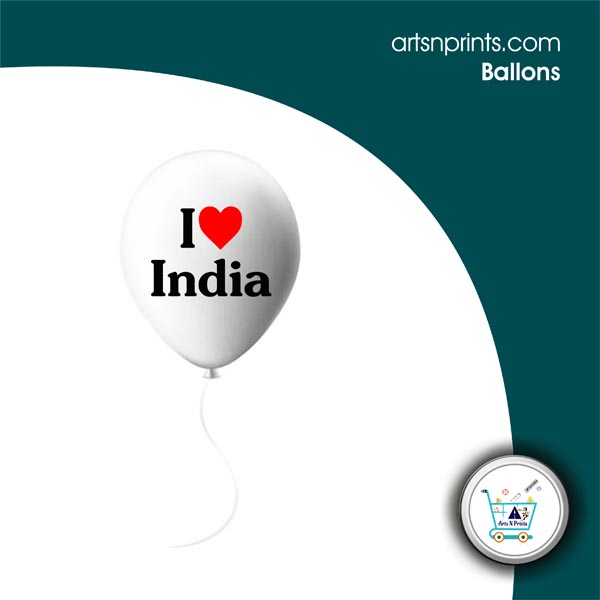 I LOVE India custom printed Ballons by IndiaArtsnptints