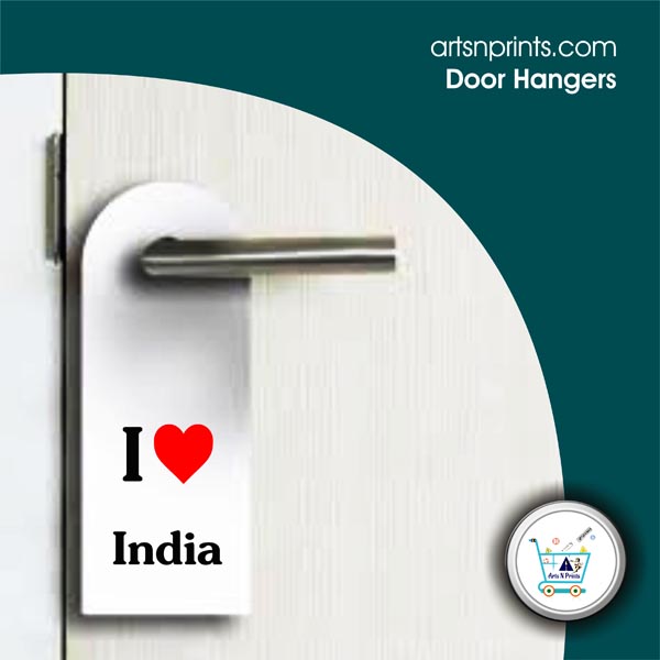 I LOVE India door custom hangers by Indiaartsnprints