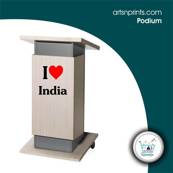 I LOVE India lectren podium by IndiaArtsNprints