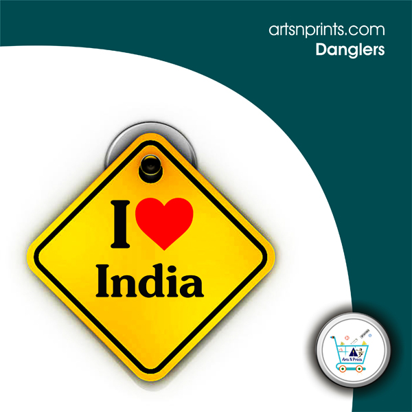 I Love INDIA custom car dangler by artsnprints