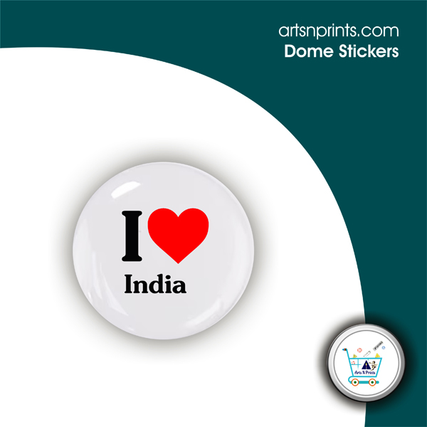 I love INDIA customised dome epoxy stickers by artsNprints